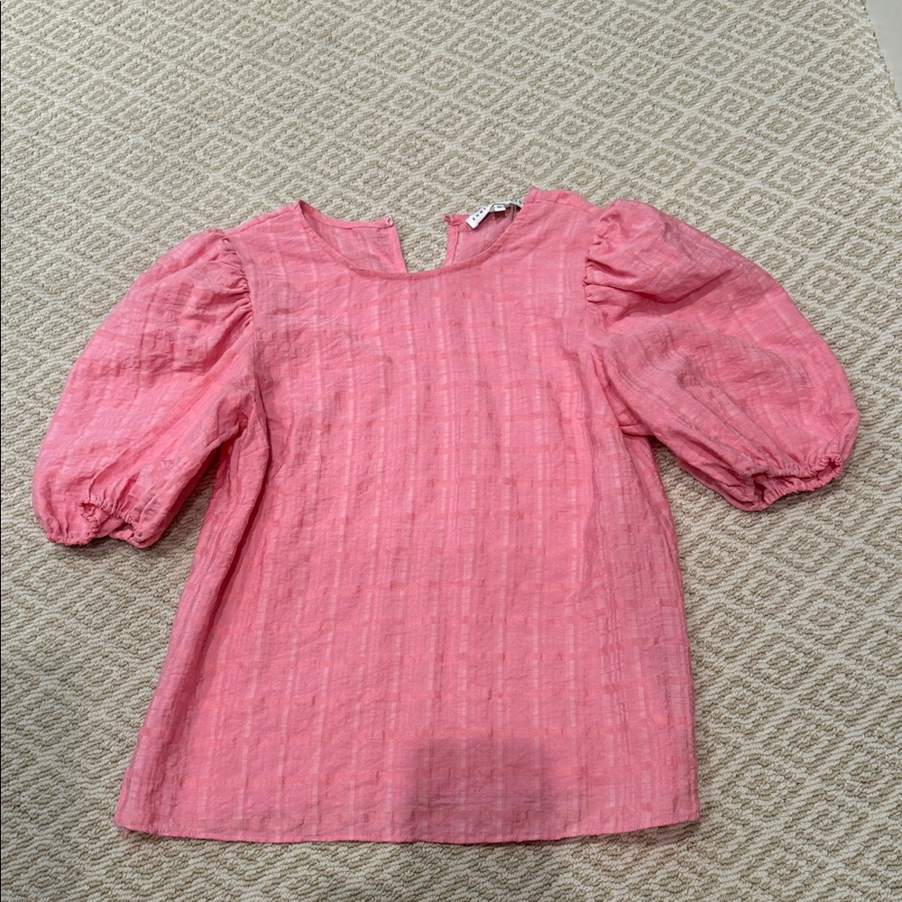English Factory Pink Puff Sleeve Kids Blouse